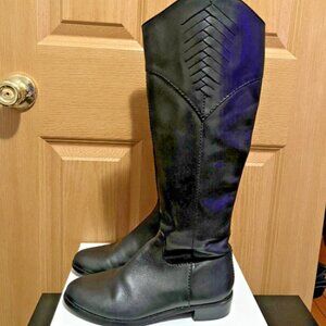 Tahari Rupert Black Riding Boots